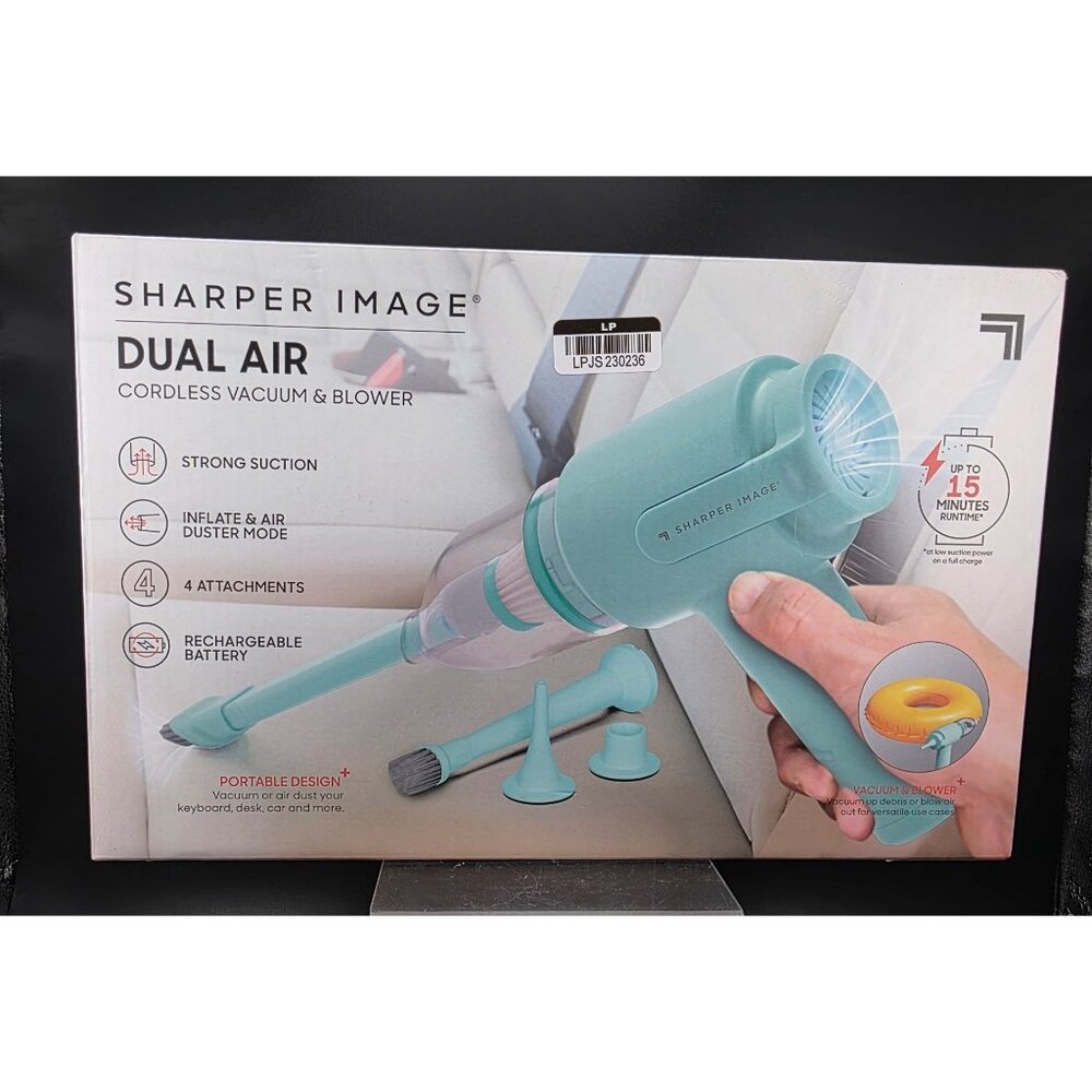 Sharper Image Dual Air Cordless Vacuum & Blower Rechargeable Battery With Tools